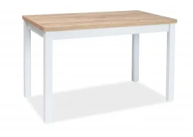 Стіл обідній Adam 68x120 Дуб Ланцелот / Білий ADAMDLB120