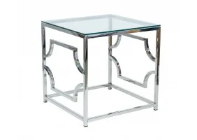 Журнальный стол Versace B 55х55 Прозрачный / Серебряный VERSACEBTS