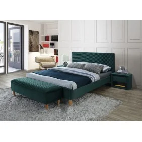 Двоспальне ліжко Azurro velvet 160X200 Зелений AZURROV160ZD
