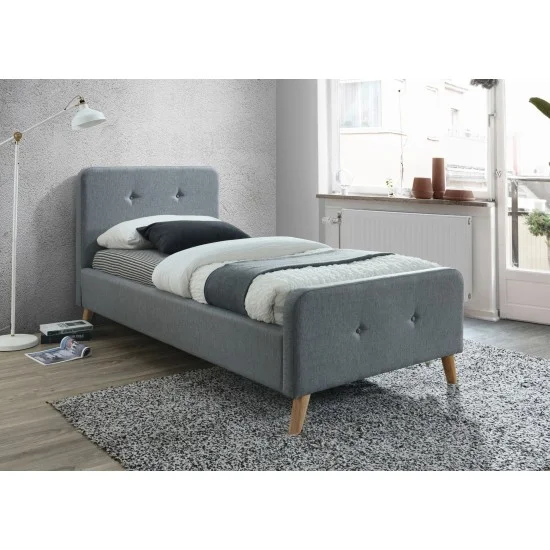 Односпальне ліжко Malmo 90X200 Сірий MALMO90SZ 1