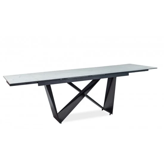 Стол обеденный раскладной Cavalli II Ceramic 90x160 Белый Мармур / Черный Мат CAVALLIBC160 6