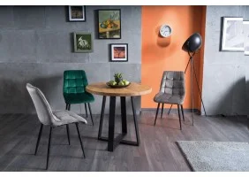 Стіл обідній Vasco 90х90 Масив Дуба / Чорний VASCOLDCFI90