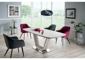 Стол обеденный раскладной Armani Ceramic 160(220)х90 Серый ARMANISZ160