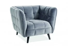 Кресло Castello Velvet 1 Серый CASTELLO1V14