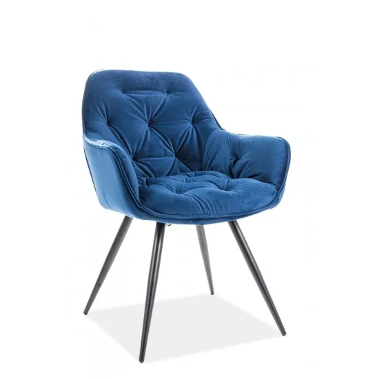 Кресло Cherry Velvet Синий / Черный CHERRYVCG 1