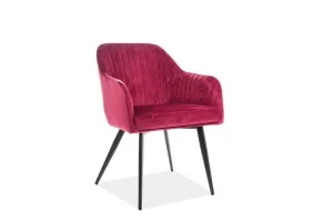 Кресло Elina Velvet Бордовый / Черный ELINAVCBO
