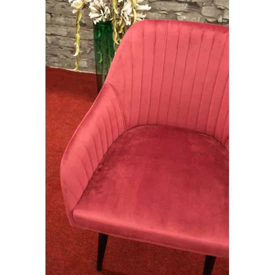 Кресло Elina Velvet Бордовый / Черный ELINAVCBO 18