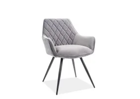 Крісло Linea Velvet Сірий / Чорний LINEAVCSZ