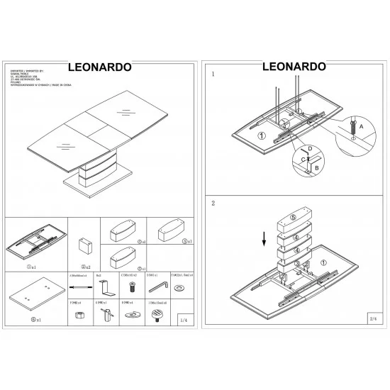 Стол обеденный раскладной Leonardo 140х80 Дуб LEONARDODD140 10