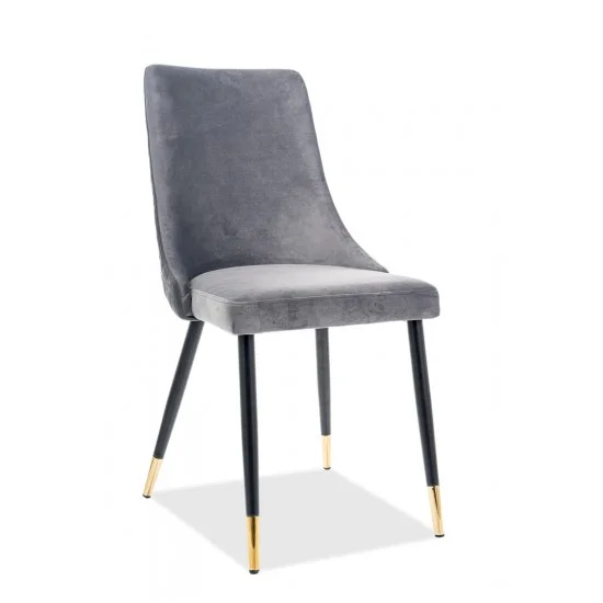 Крісло Piano Velvet Сірий / Чорний PIANOVCSZ 2