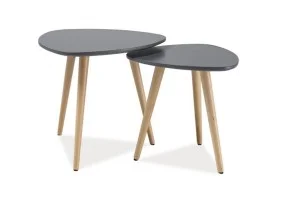 Журнальный стол Nolan A 48х48 Серый / Бук NOLANASZBU