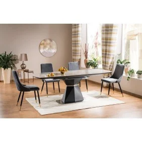 Стол обеденный раскладной Cortez Ceramic 90X160(210) Серый Эффект мрамора CORTEZCSZAT160