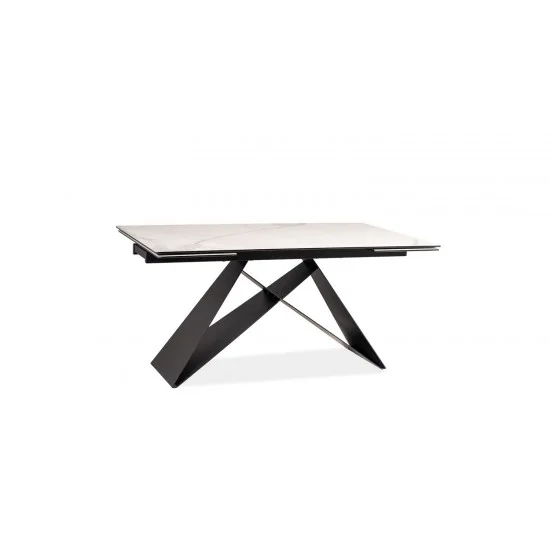 Стол обеденный раскладной Westin III Ceramic 160(240)x90 Белый / Черный Мат WESTINIIIBC160 20
