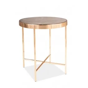 Журнальный столик Fortuna C 43 Эффект Мармура / Золотой FORTUNACMAZL