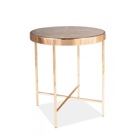 Журнальный столик Fortuna C 43 Эффект Мармура / Золотой FORTUNACMAZL 1