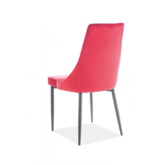 Стілець Trix B Velvet Бордовий / Чорний TRIXVCBO 2