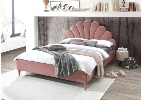Двоспальне ліжко Santana Velvet 160X200 Античний Рожевий SANTANAV160RD