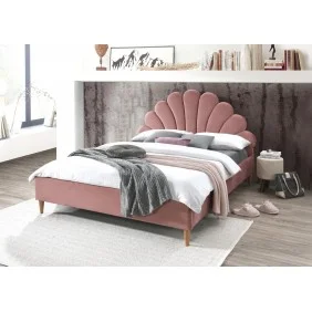 Двоспальне ліжко Santana Velvet 160X200 Античний Рожевий SANTANAV160RD
