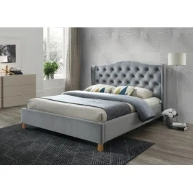 Двуспальная кровать Aspen Velvet 180X200 Серый ASPENV180SZD