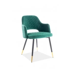 Стул Franco Velvet Зеленый / Черный / Золотой FRANCOVCZ