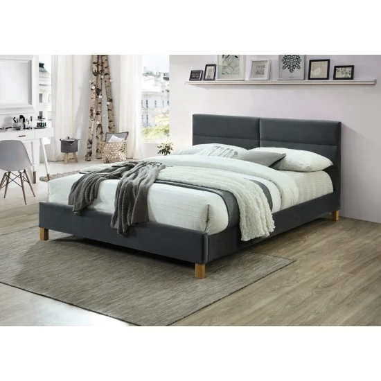 Двоспальне ліжко Sierra Velvet 160х200 Сірий SIERRAV160SZD 1
