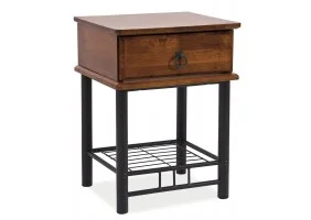 Тумба приліжкова ET-747 Антична черешня / Чорний ET-747