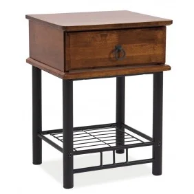 Тумба приліжкова ET-747 Антична черешня / Чорний ET-747