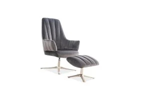 Крісло реклайнер Adams Velvet Сірий ADAMSVSZ