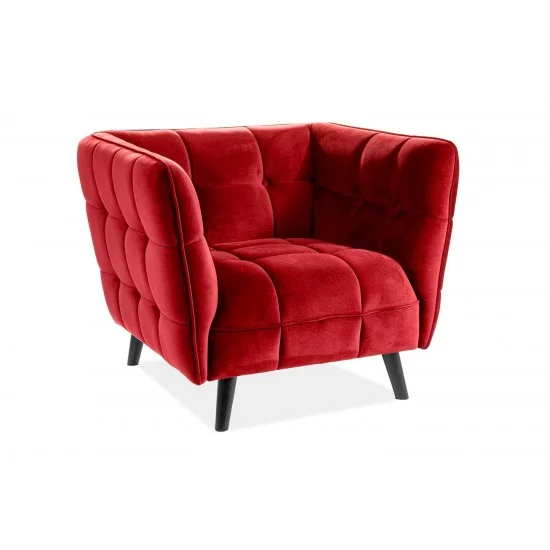 Кресло Castello Velvet 1 Бордовый CASTELLO1V59 1