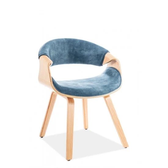 Стул Dakota Velvet Морской / Дуб DAKOTAVDMO 1