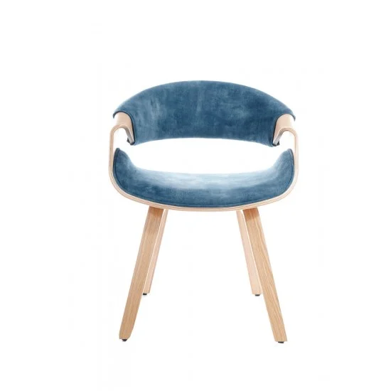 Стул Dakota Velvet Морской / Дуб DAKOTAVDMO 15