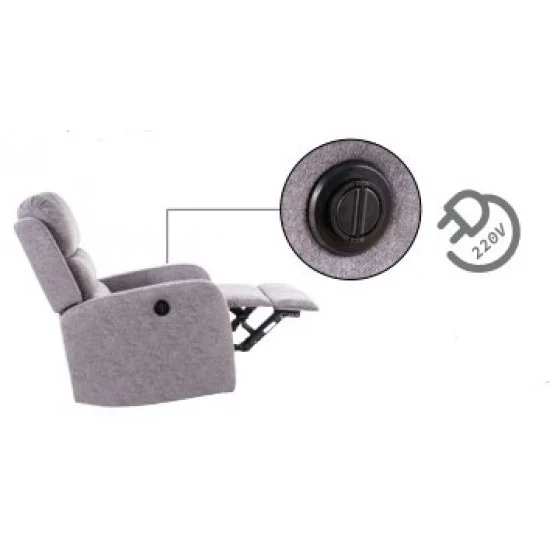 Кресло реклайнер раскладное Pegaz Серый PEGAZSZ 5