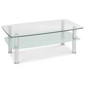 Журнальный стол Panda Прозрачный / Хром PANDATMLCH