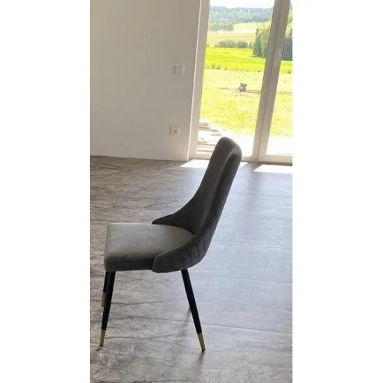 Крісло Piano Velvet Сірий / Чорний PIANOVCSZ 12