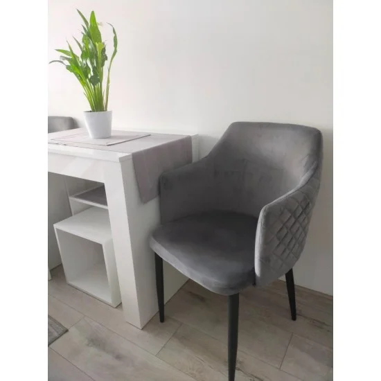Стул Astor Velvet Серый / Черный ASTORVCSZ 2