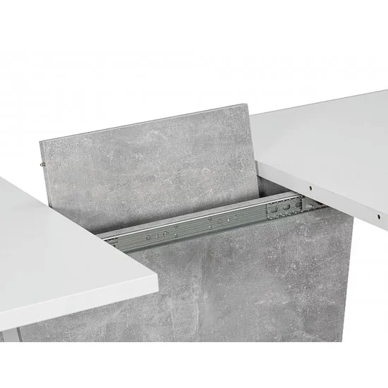 Стол обеденный раскладной Calipso 68X110 (145) Белый / Серый CALIPSOBMSZ110IN 4