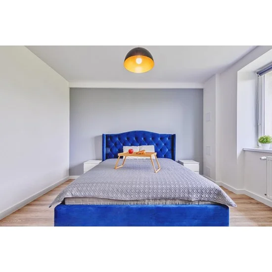 Двуспальная кровать Aspen Velvet 160X200 Синий ASPENV160GRD 3