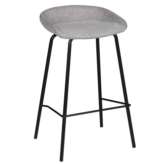 Барный стул SVEN Черный каркас / Серый тк. 1