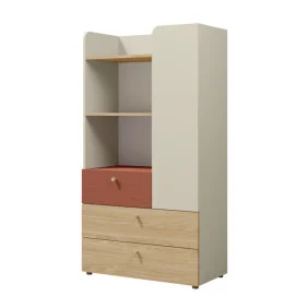 Шкаф YUKI REG 6 80х150х40 серый / бежевый / дуб / коньяк