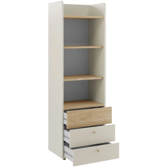 Шкаф YUKI REG 5 60х185х40 серый / бежевый / дуб / коньяк 3