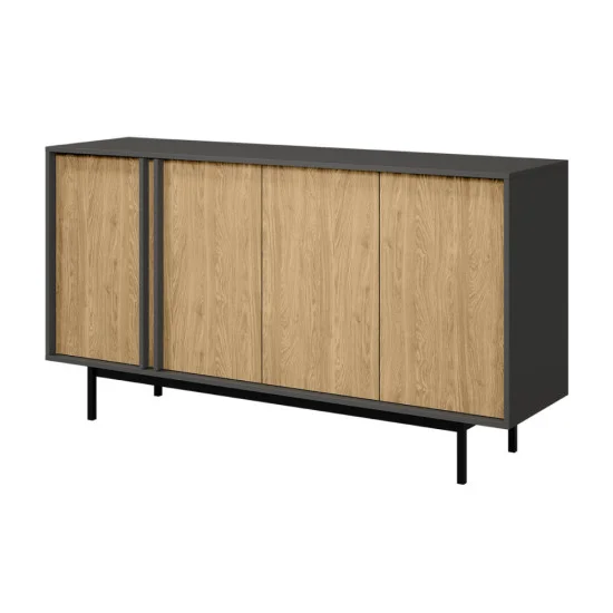 Комод ALSY REG 6 163х87х43 антрацит / дуб 1