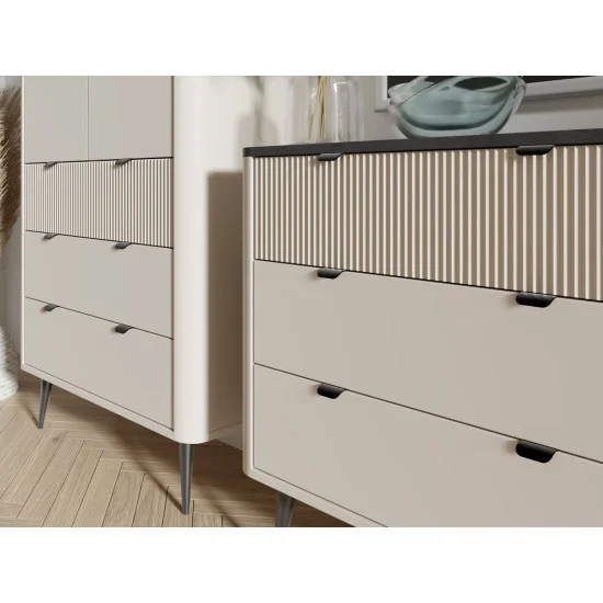 Витрина MARLY REG 1 90х191х40 кашемир / серый 4