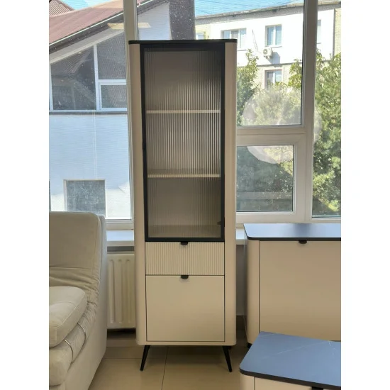 Витрина MARLY REG 3 60х191х40 кашемир / серый 6