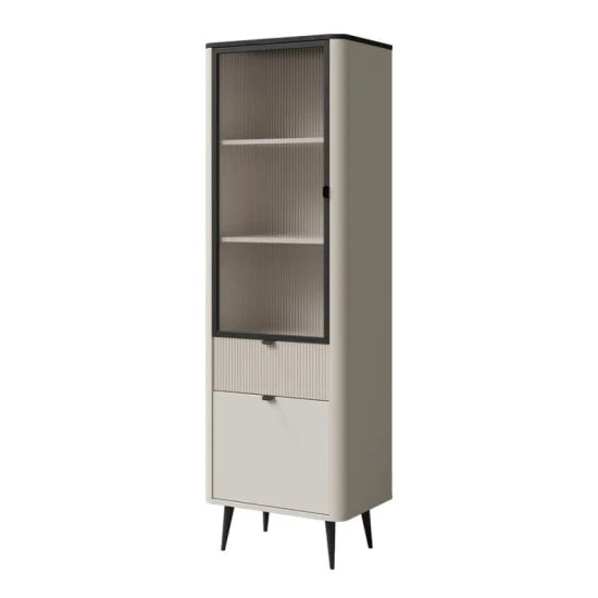 Витрина MARLY REG 3 60х191х40 кашемир / серый 1
