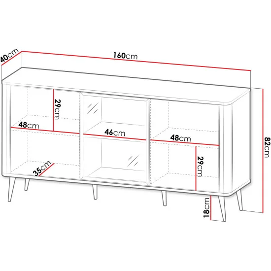 Комод MARLY REG 7 160х82х40 кашемир / серый 3