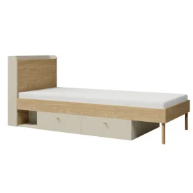 Кровать односпальная YUKI REG 13 94х93х217 серый / бежевый / дуб