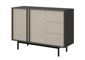 Комод ALSY REG 7 123х87х43 антрацит / бежевий