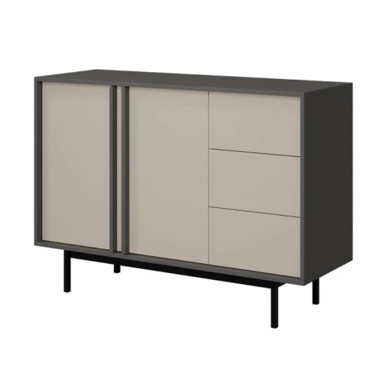 Комод ALSY REG 7 123х87х43 антрацит / бежевий 1