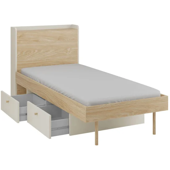 Кровать односпальная YUKI REG 13 94х93х217 серый / бежевый / дуб 2