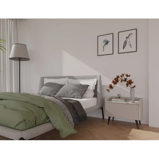 Тумба прикроватная ADEMO REG 8 52х45х41 кашемир / кашемир 3